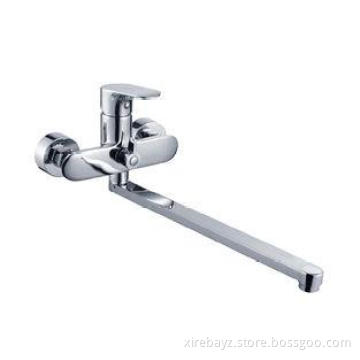 Zinc Single Lever High Kitchen Sink Mixer Taps with Double